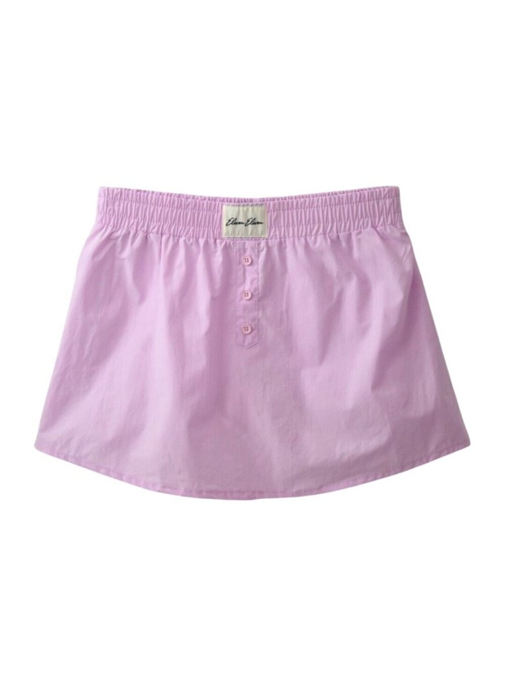 Eleven Eleven Skort Womens Small Peony Lilac Pink Cotton Poplin Mini Skirt Butto